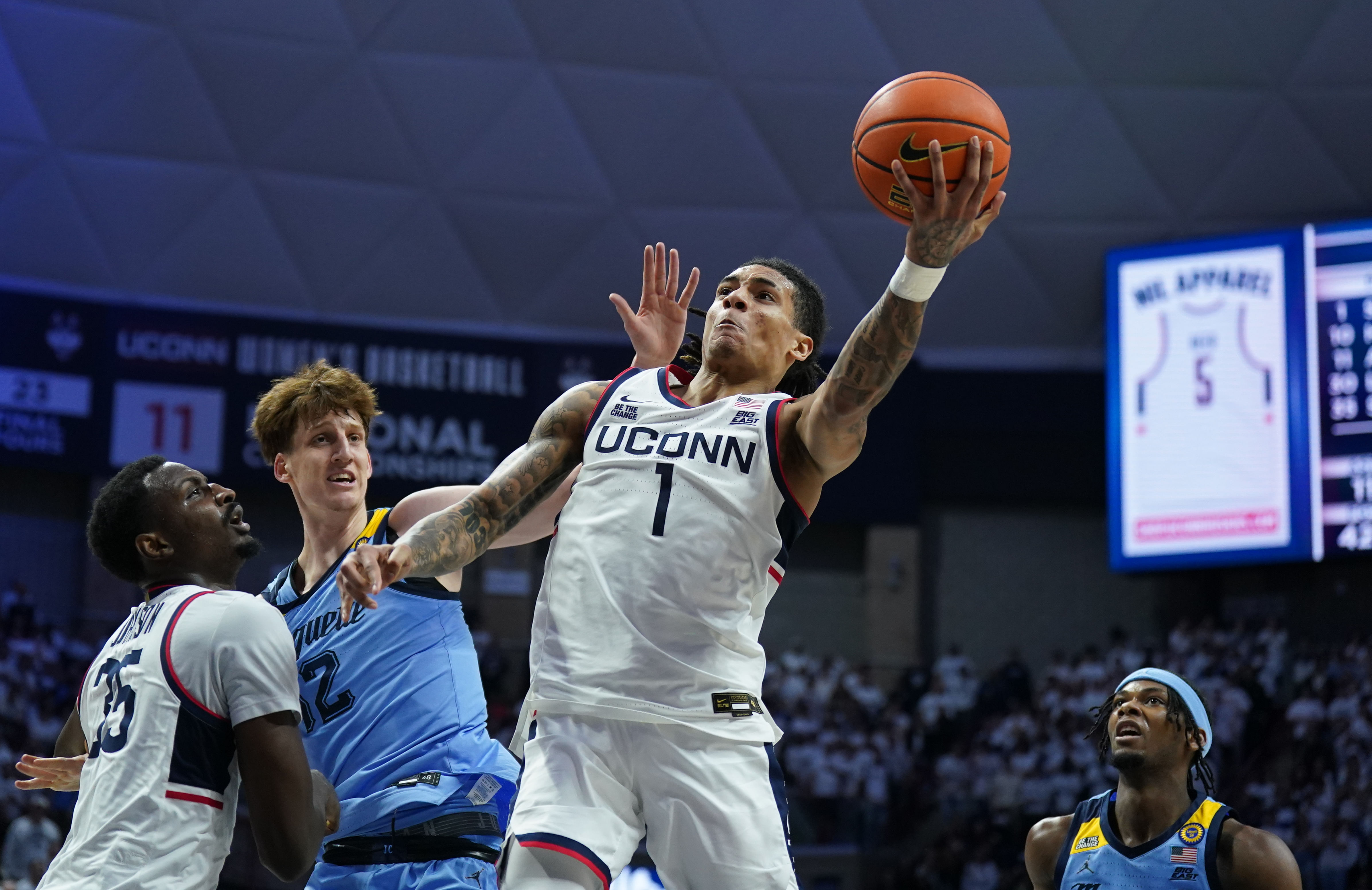 Returning guard Solo Ball will be a key to UConn's 2025-26 attack. (Photo Credit: IMAGN)